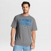 Detroit Lions First Down Tribute Tri-Blend T-Shirt Heather Gray