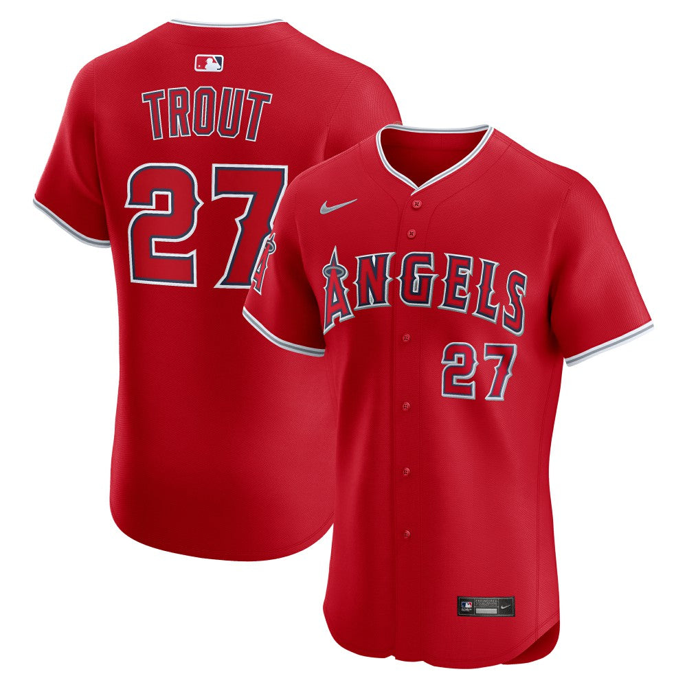 MLB Mike Trout Los Angeles Angels Nike Alternate Elite Jersey - Red