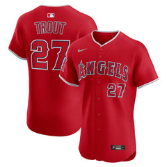 MLB Mike Trout Los Angeles Angels Nike Alternate Elite Jersey - Red