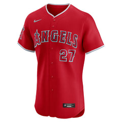 MLB Mike Trout Los Angeles Angels Nike Alternate Elite Jersey - Red