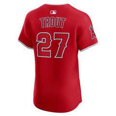 MLB Mike Trout Los Angeles Angels Nike Alternate Elite Jersey - Red