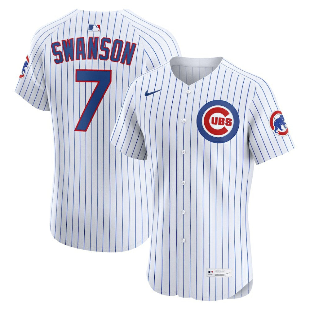 MLB Dansby Swanson Chicago Cubs Nike Home Elite Jersey - White