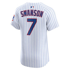 MLB Dansby Swanson Chicago Cubs Nike Home Elite Jersey - White