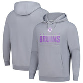 NHL Boston Bruins Levelwear Hockey Fights Cancer Pulsar Off Season Tri-Blend Pullover Hoodie - Gray