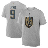 NHL Jack Eichel Vegas Golden Knights Fanatics Authentic Stack Name & Number T-Shirt - Heather Gray