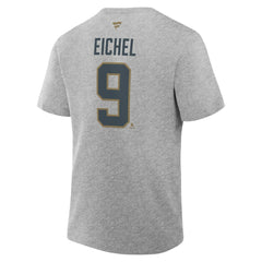NHL Jack Eichel Vegas Golden Knights Fanatics Authentic Stack Name & Number T-Shirt - Heather Gray