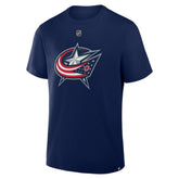 NHL Zach Werenski Columbus Blue Jackets Fanatics Authentic Stack Name & Number T-Shirt - Navy