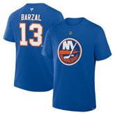 NHL Mathew Barzal New York Islanders Fanatics Authentic Stack Name & Number T-Shirt - Royal