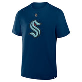 NHL Matty Beniers Seattle Kraken Fanatics Authentic Stack Name & Number T-Shirt - Navy