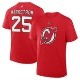 NHL Jacob Markstrom New Jersey Devils Fanatics Authentic Stack Name & Number T-Shirt - Red