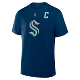 NHL Jordan Eberle Seattle Kraken Fanatics Authentic Stack Name & Number T-Shirt - Navy