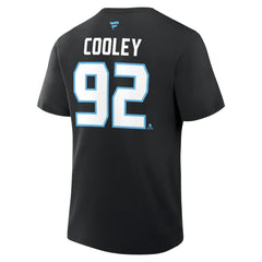NHL Logan Cooley Utah Mammoth Fanatics Authentic Stack Name & Number T-Shirt - Black