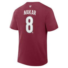 NHL Cale Makar Colorado Avalanche Fanatics Authentic Stack Name & Number T-Shirt - Burgundy