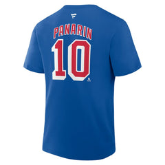 NHL Artemi Panarin New York Rangers Fanatics Authentic Stack Name & Number T-Shirt - Blue