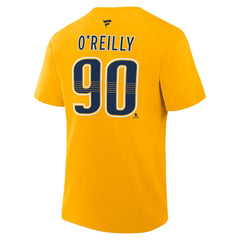 NHL Ryan O'Reilly Nashville Predators Fanatics Authentic Stack Name & Number T-Shirt - Gold