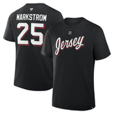 NHL Jacob Markstrom New Jersey Devils Fanatics Authentic Stack Name & Number T-Shirt - Black