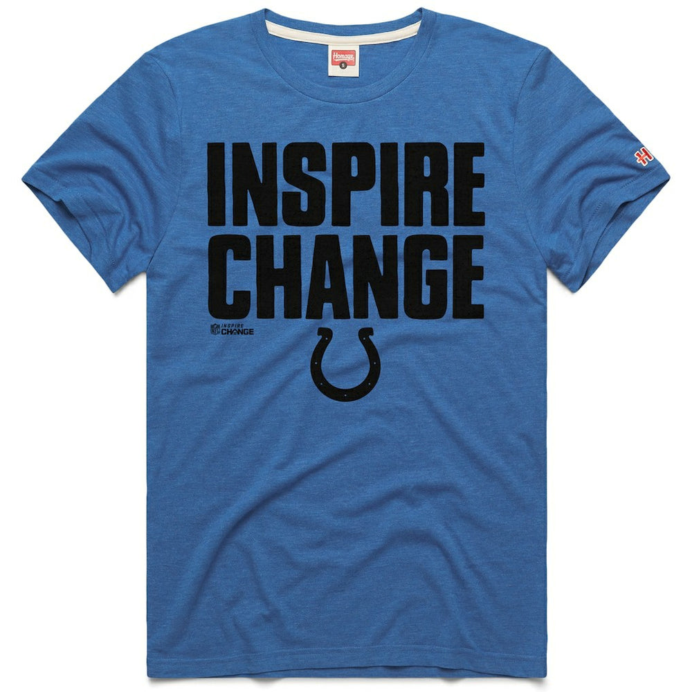 Indianapolis Colts Homage Unisex 2024 Inspire Change Tri-Blend T-Shirt Royal