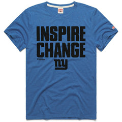 New York Giants Homage Unisex 2024 Inspire Change Tri-Blend T-Shirt Royal
