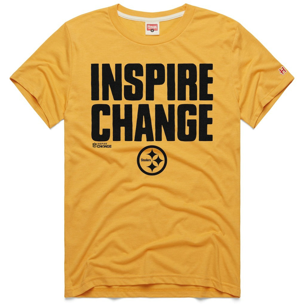Pittsburgh Steelers Homage Unisex 2024 Inspire Change Tri-Blend T-Shirt Gold