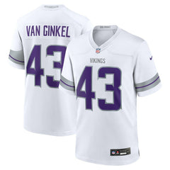 NFL Andrew Van Ginkel Minnesota Vikings Alternate Game Jersey - White