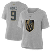 NHL Jack Eichel Vegas Golden Knights Fanatics Women's Authentic Stack Name & Number T-Shirt - Heather Gray