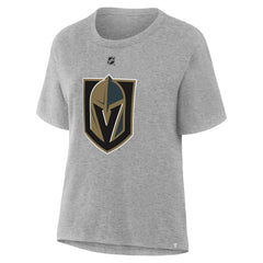 NHL Jack Eichel Vegas Golden Knights Fanatics Women's Authentic Stack Name & Number T-Shirt - Heather Gray