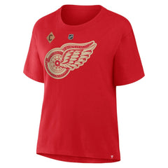 NHL Dylan Larkin Detroit Red Wings Fanatics Women's Authentic Stack Name & Number T-Shirt - Red