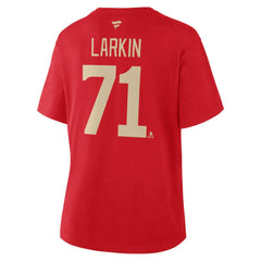 NHL Dylan Larkin Detroit Red Wings Fanatics Women's Authentic Stack Name & Number T-Shirt - Red
