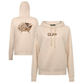 NHL Columbus Blue Jackets Levelwear Women's Desert Camo Adorn Battalion Pullover Hoodie - Khaki