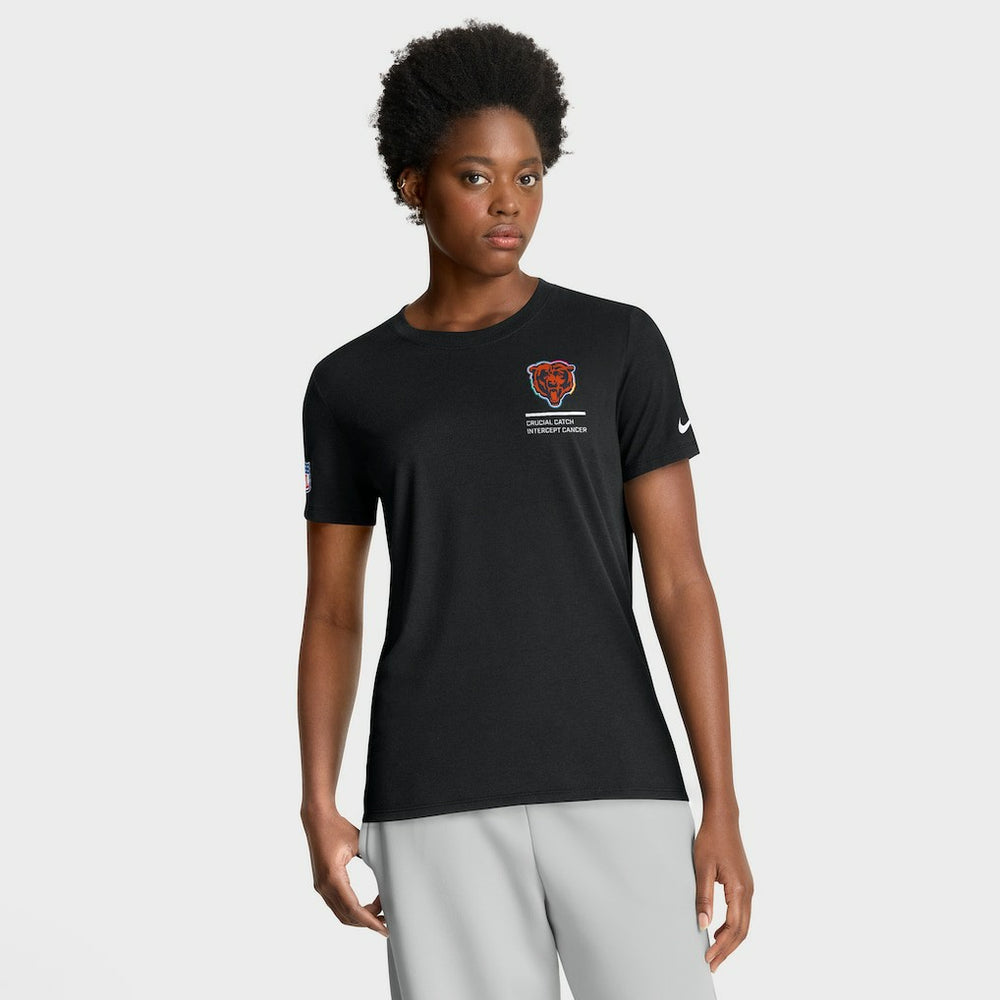 Chicago Bears Women's 2025 NFL Crucial Catch Tri-Blend Dri-FIT T-Shirt Black