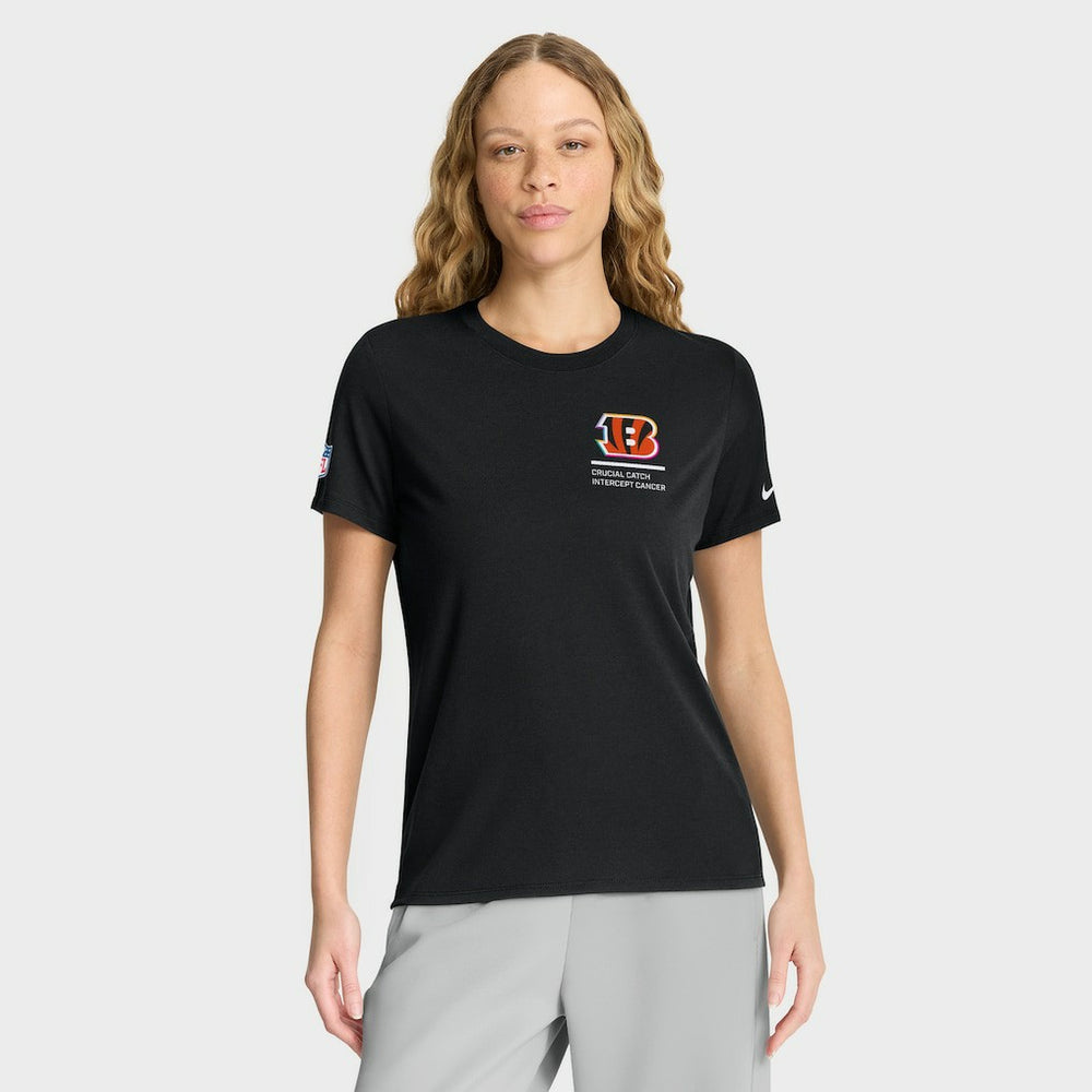 Cincinnati Bengals Women's 2025 NFL Crucial Catch Tri-Blend Dri-FIT T-Shirt Black