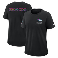 Denver Broncos Women's 2025 NFL Crucial Catch Tri-Blend Dri-FIT T-Shirt Black