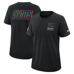 New York Giants Women's 2025 NFL Crucial Catch Tri-Blend Dri-FIT T-Shirt Black
