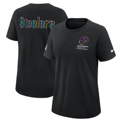 Pittsburgh Steelers Women's 2025 NFL Crucial Catch Tri-Blend Dri-FIT T-Shirt Black