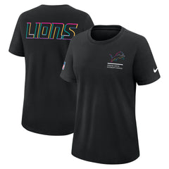 Detroit Lions Women's 2025 NFL Crucial Catch Tri-Blend Dri-FIT T-Shirt Black