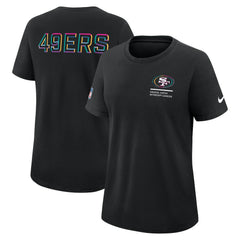 San Francisco 49ers Women's 2025 NFL Crucial Catch Tri-Blend Dri-FIT T-Shirt Black