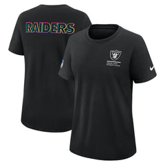 Las Vegas Raiders Women's 2025 NFL Crucial Catch Tri-Blend Dri-FIT T-Shirt Black