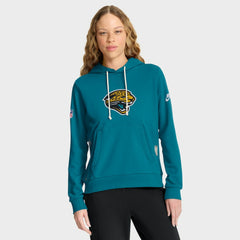 Jacksonville Jaguars Women's Throwback Sideline Standard Issue Dri-FIT Hoodie Teal