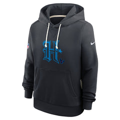 Houston Texans Women's Throwback Sideline Standard Issue Dri-FIT Hoodie Navy