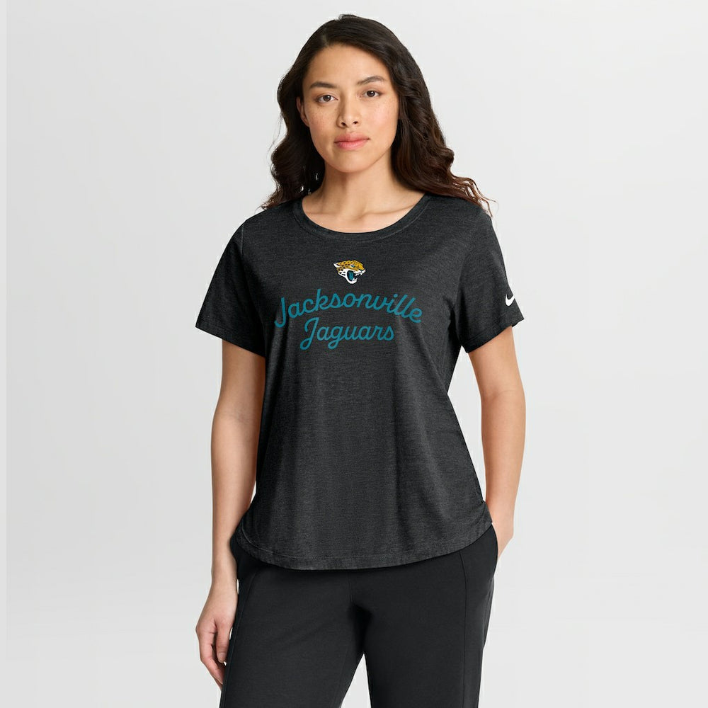 Jacksonville Jaguars Women's Script Tri-Blend T-Shirt Black
