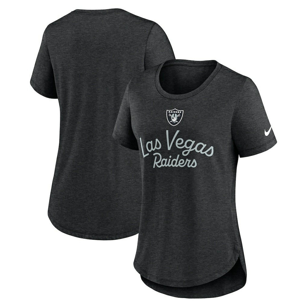 Las Vegas Raiders Women's Script Tri-Blend T-Shirt Black