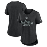 Las Vegas Raiders Women's Script Tri-Blend T-Shirt Black