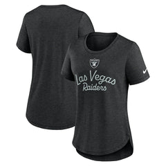 Las Vegas Raiders Women's Script Tri-Blend T-Shirt Black