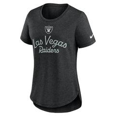 Las Vegas Raiders Women's Script Tri-Blend T-Shirt Black
