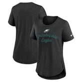 Philadelphia Eagles Women's Script Tri-Blend T-Shirt Black