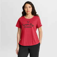 Tampa Bay Buccaneers Women's Script Tri-Blend T-Shirt Red