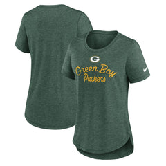 Green Bay Packers Women's Script Tri-Blend T-Shirt Green