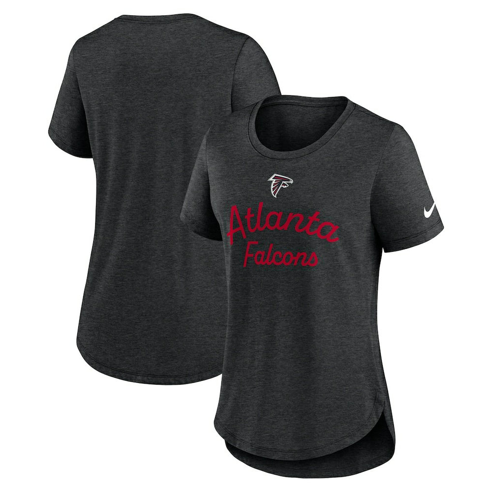 Atlanta Falcons Women's Script Tri-Blend T-Shirt Black