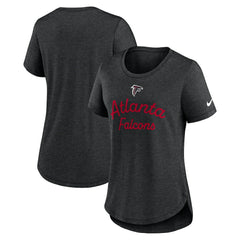 Atlanta Falcons Women's Script Tri-Blend T-Shirt Black