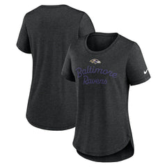 Baltimore Ravens Women's Script Tri-Blend T-Shirt Black